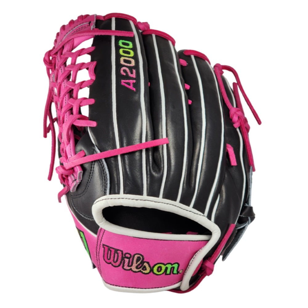 Wilson Custom Black and Flamingo Pink A2000 PF92 12.25" Outfield Glove