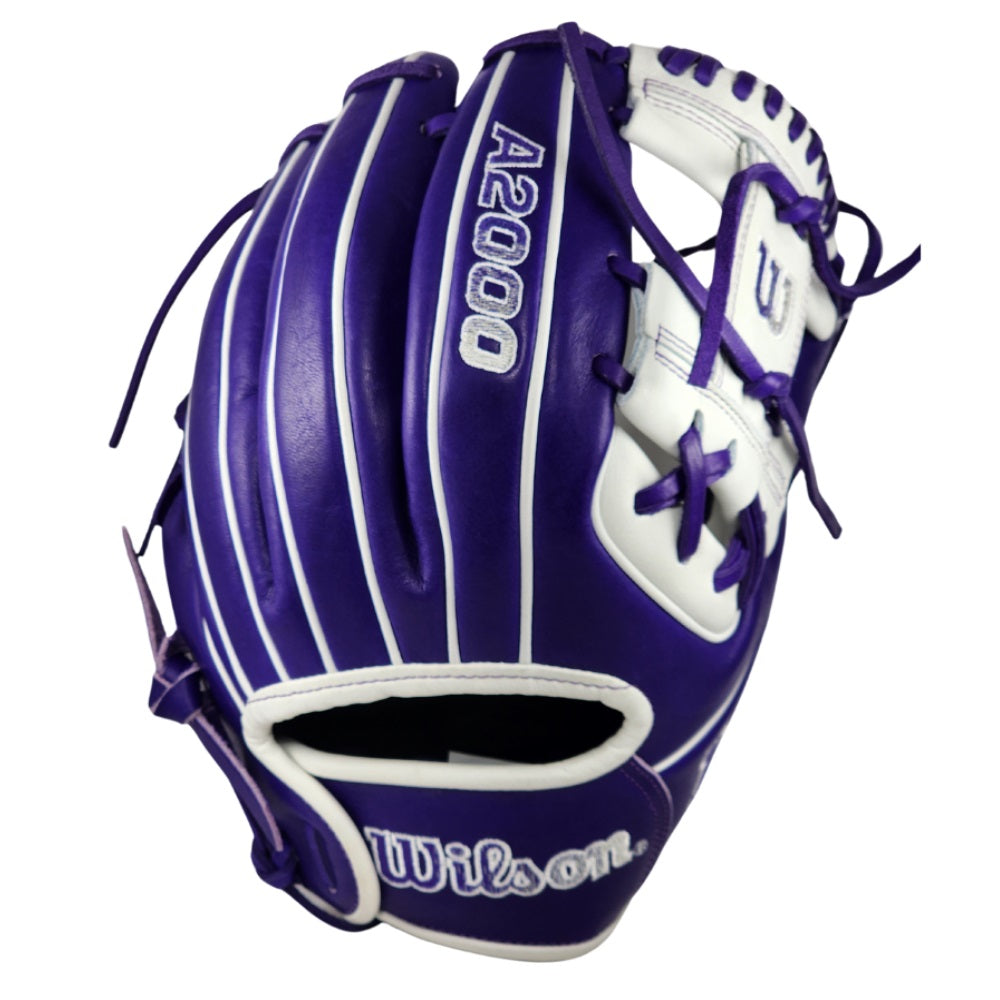 Wilson Custom Purple and White A2000 DP15 11.5" Infielders Glove