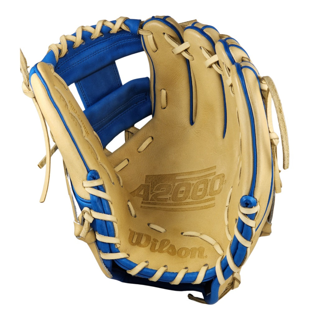 Wilson Custom Blonde and Autism Blue A2000 PF88 11.25” Infield Baseball Glove