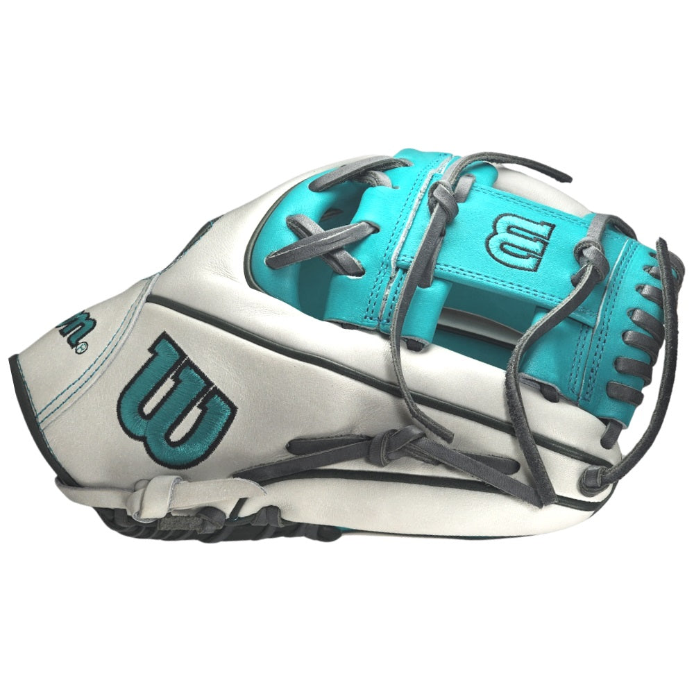 Wilson Custom White and Teal A2000 1975 11.75" Infielders Glove