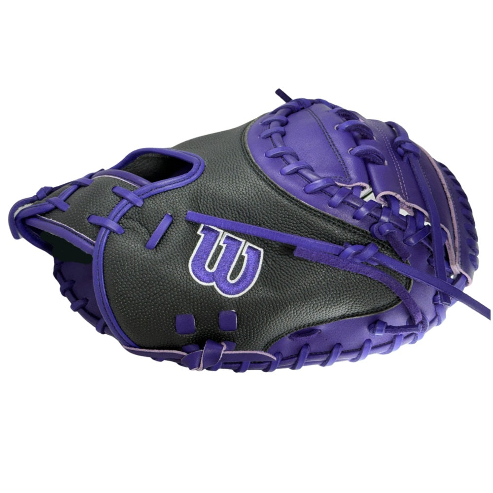 Wilson Custom A2000 Black and Purple CM33 Catcher's Mitt