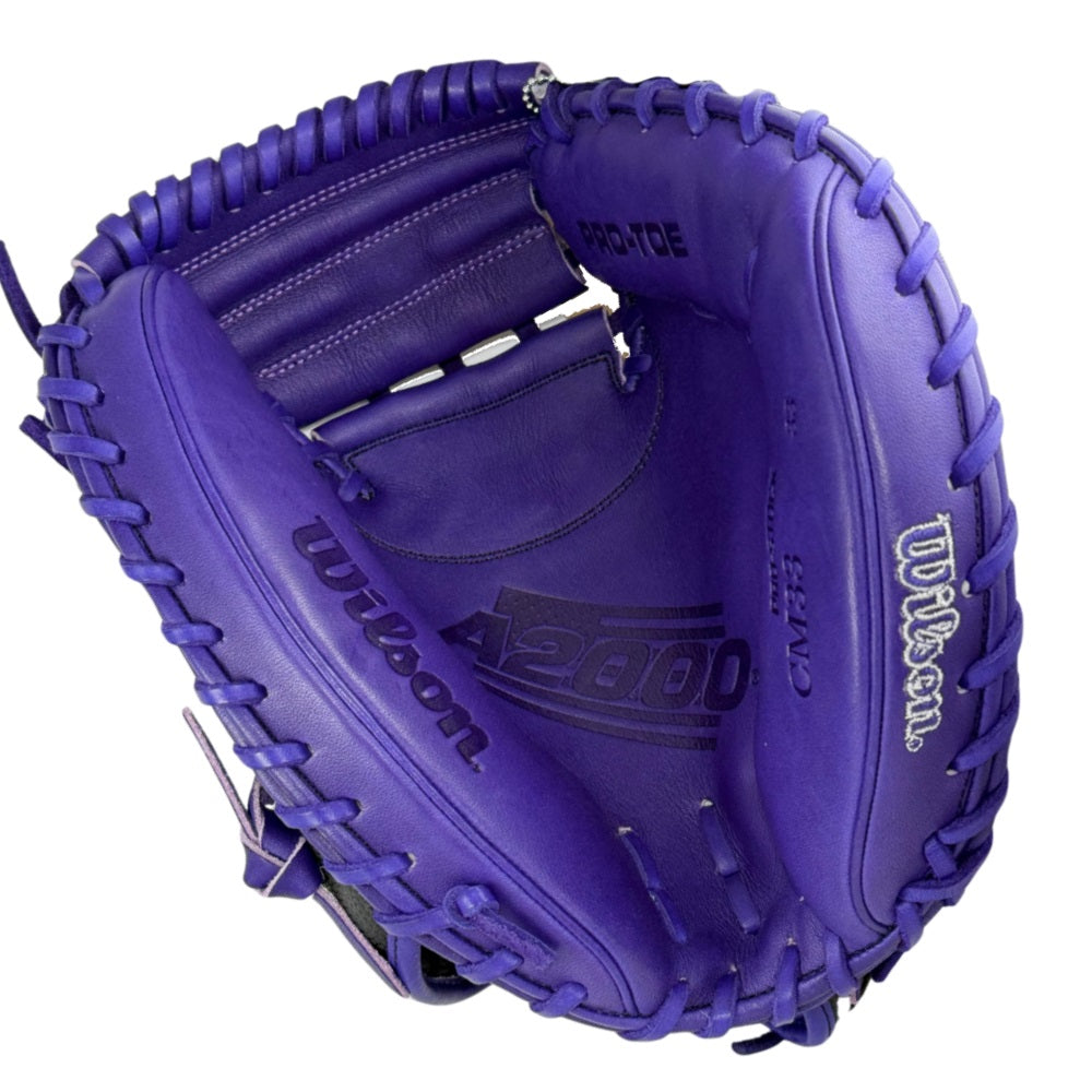 Wilson Custom A2000 Black and Purple CM33 Catcher's Mitt