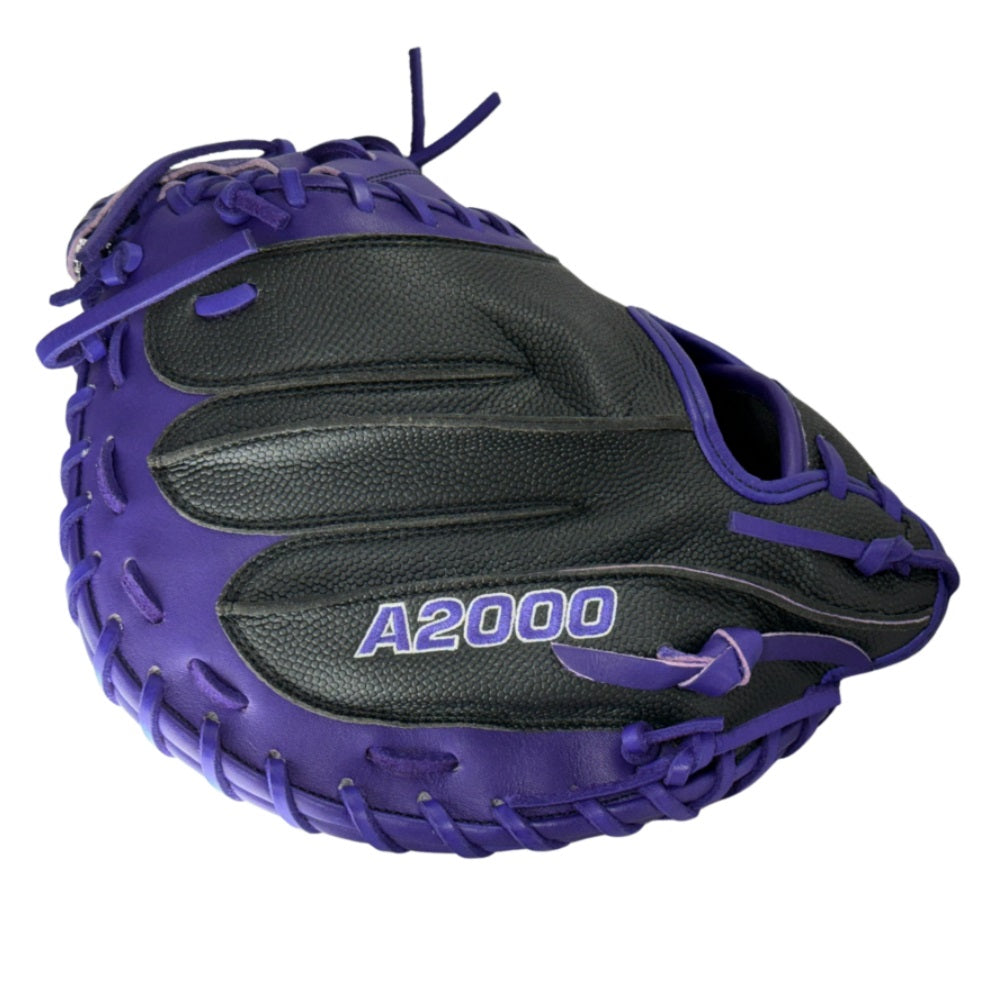 Wilson Custom A2000 Black and Purple CM33 Catcher's Mitt