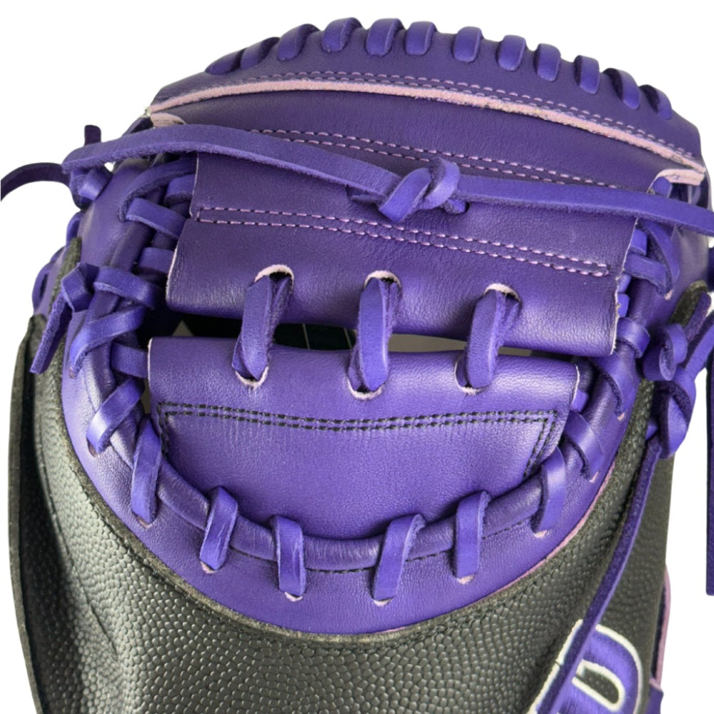 Wilson Custom A2000 Black and Purple CM33 Catcher's Mitt