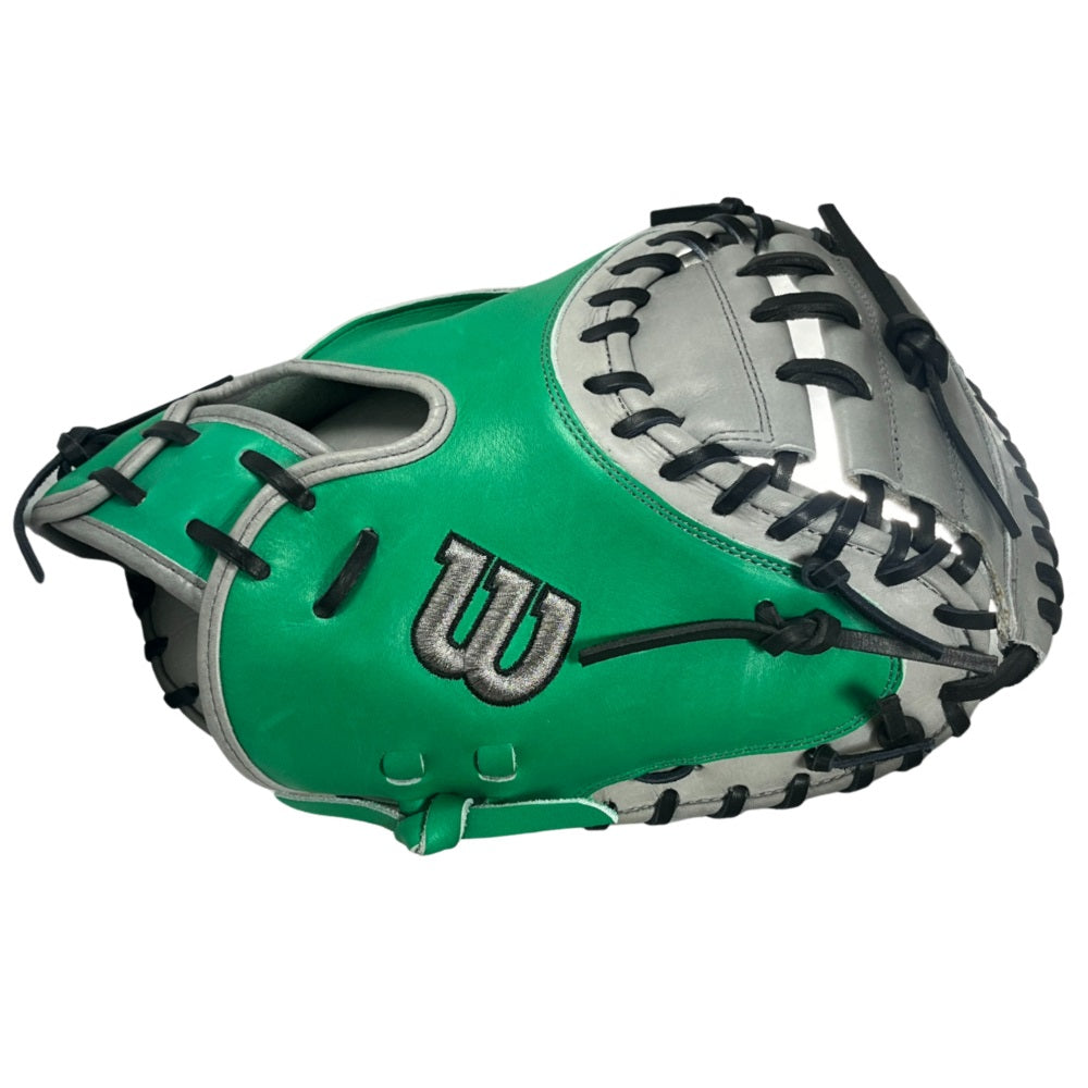 Wilson Custom Kelly Green and Charcoal A2000 CM33 33" Catcher's Mitt