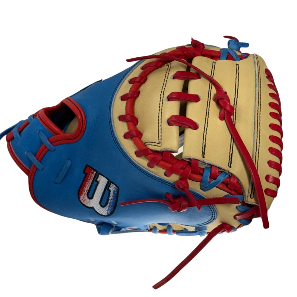Wilson Custom A2000 Autism Blue and Blonde CM33 Catcher's Mitt