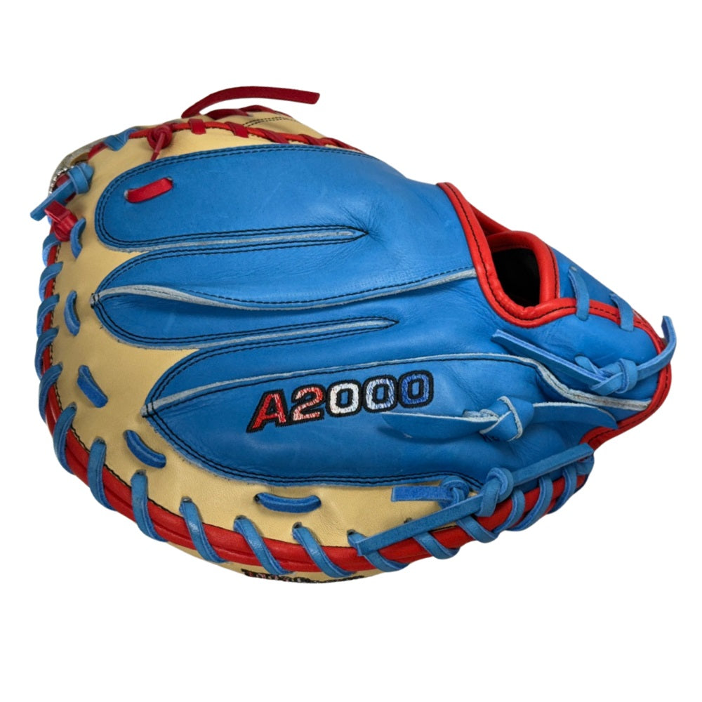 Wilson Custom A2000 Autism Blue and Blonde CM33 Catcher's Mitt