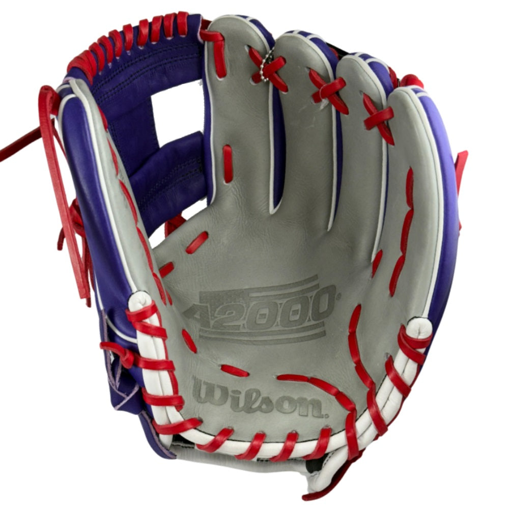 Wilson Custom A2000 1786 Purple and Gray 11.5" Infield Glove