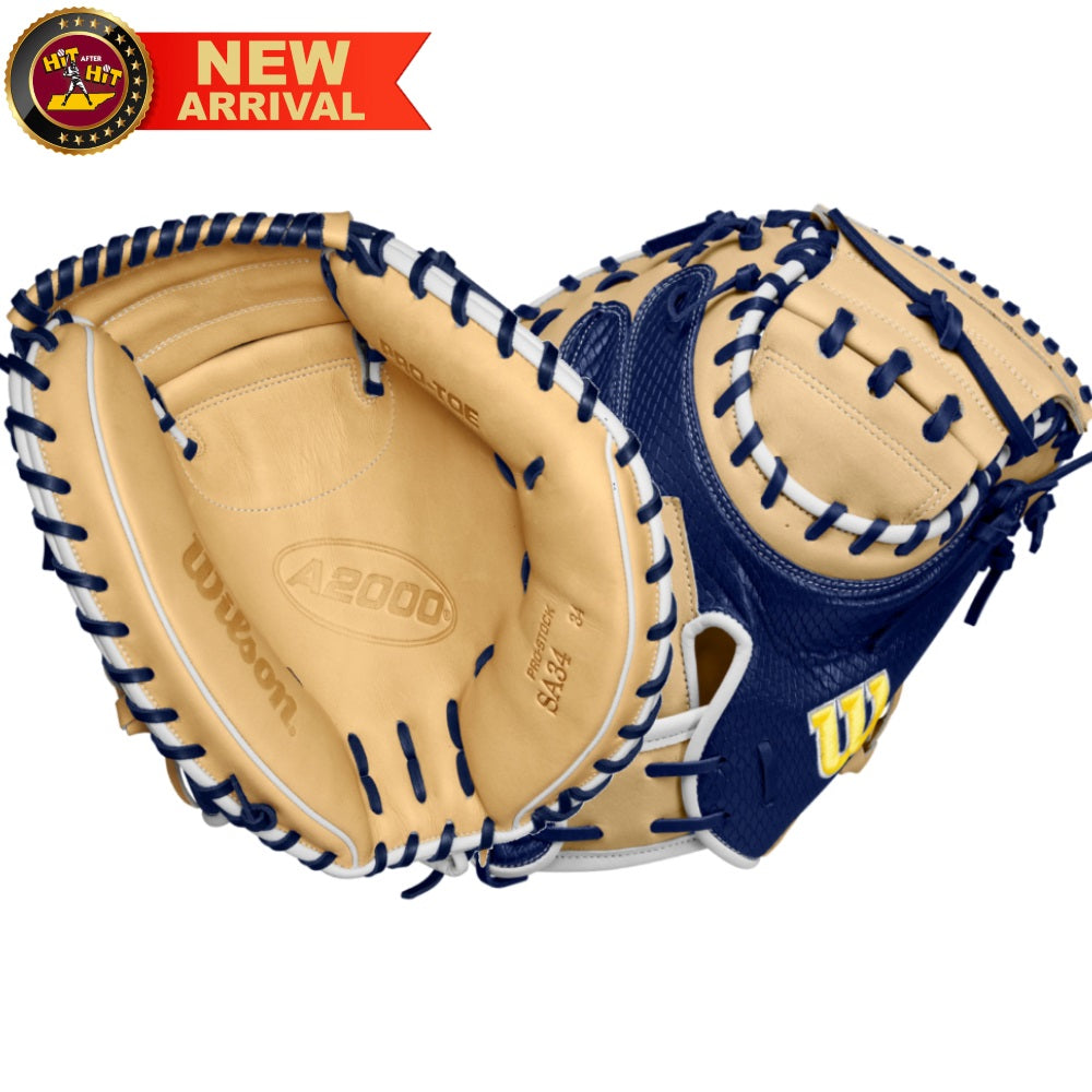 Wilson Fall 2024 A2000® SA34SS 34” Baseball Catcher’s Mitt: WBW10253134