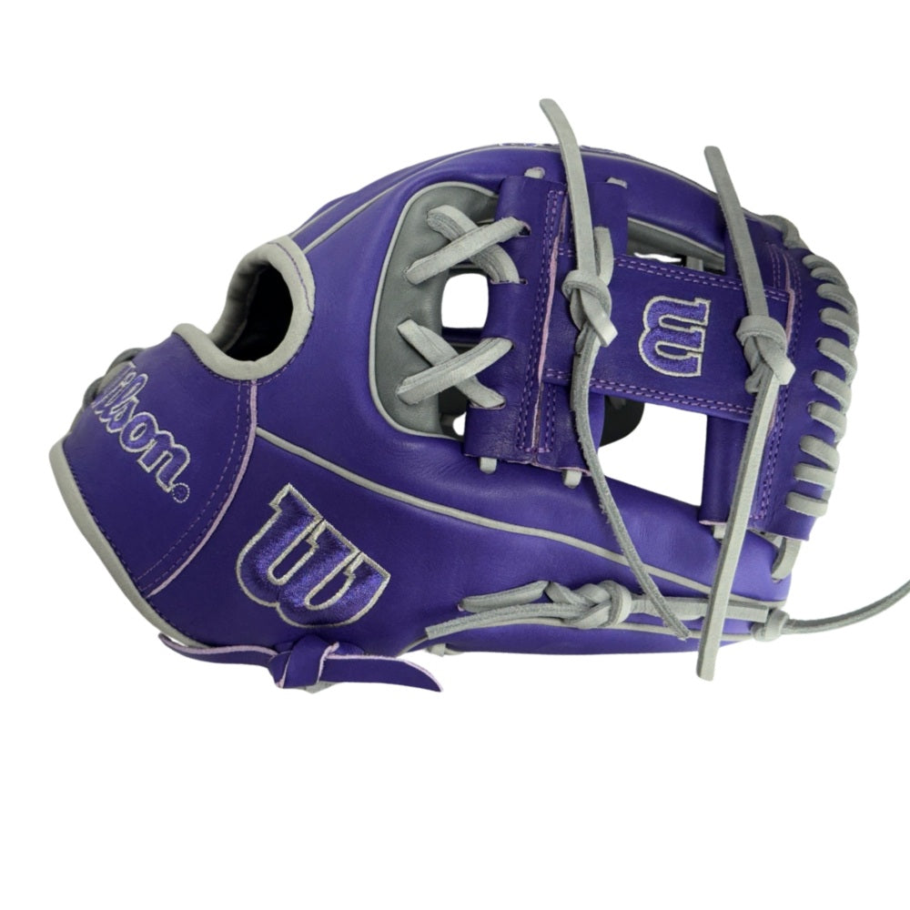 Wilson Custom A2000 1786 Purple and Gray 11.5" Infield Glove