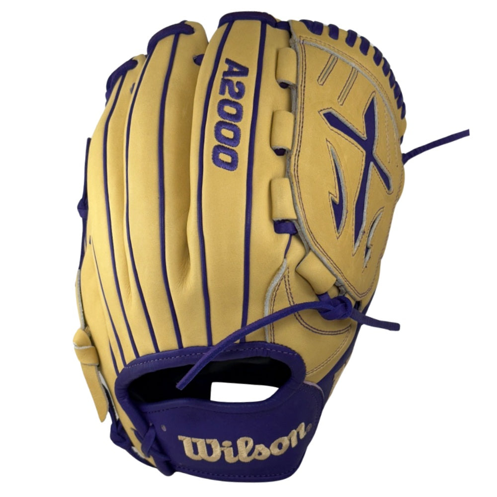 Wilson Custom A2000® B23 Blonde and Purple 12” Pitcher’s Baseball Glove