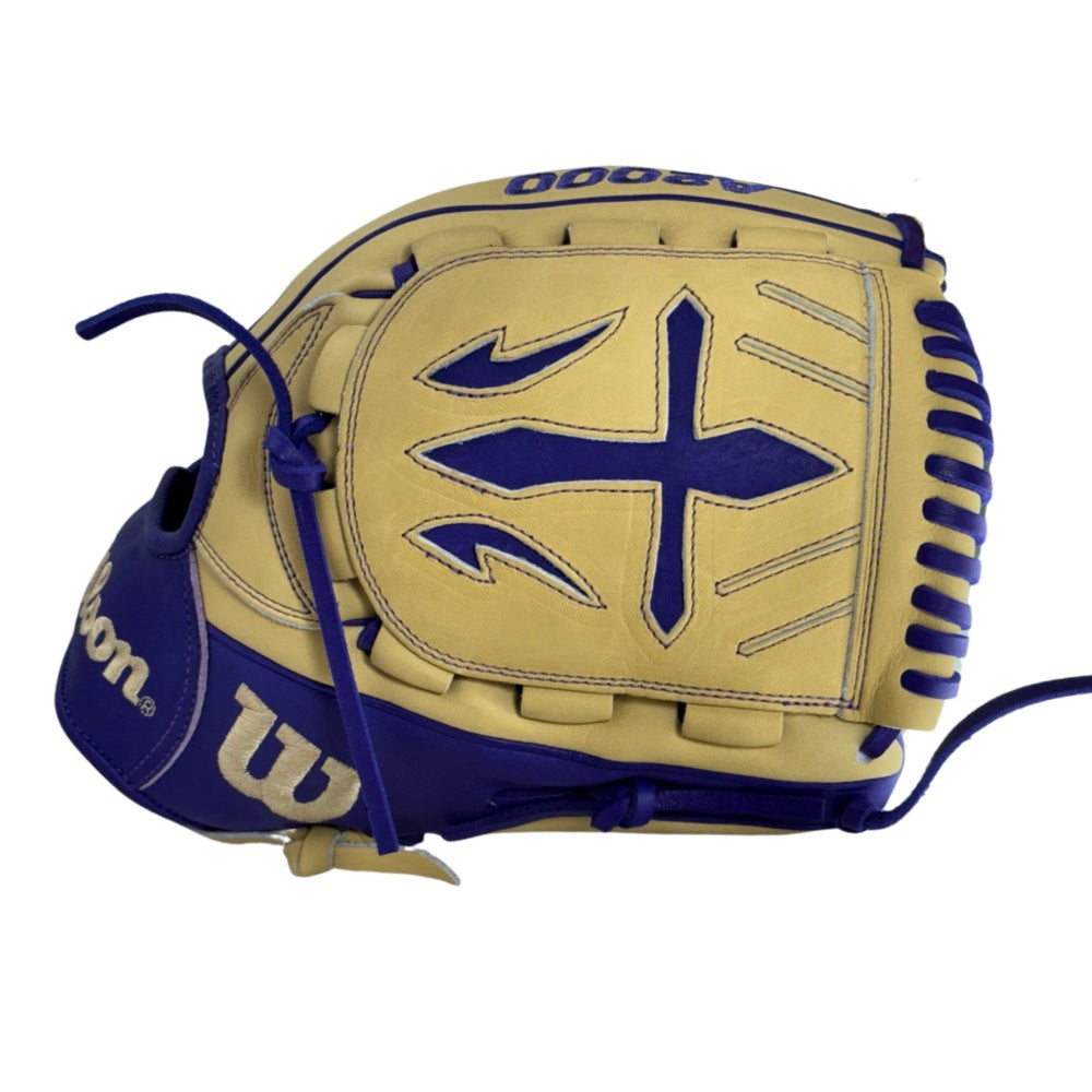 Wilson Custom A2000® B23 Blonde and Purple 12” Pitcher’s Baseball Glove