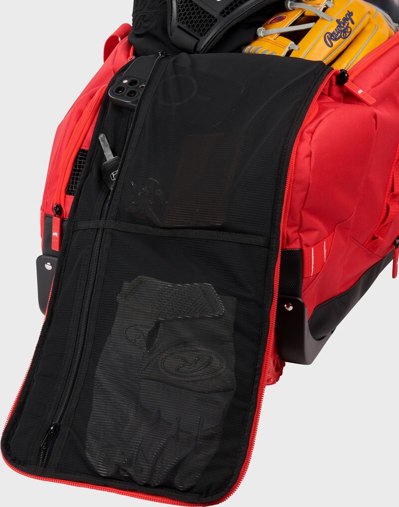 RAWLINGS YADI 2 RED WHEELED BAG: YADI2WHBG