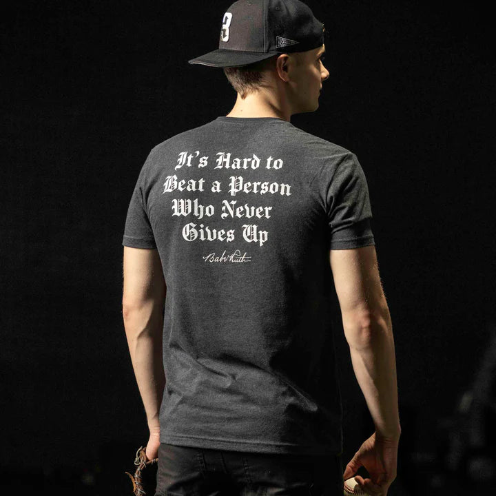 Baseballism Men's T-shirt: Never Give Up