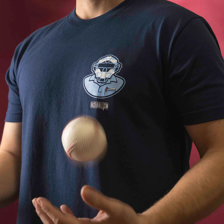 Baseballism Men's T-shirt: Red, White, and Blue