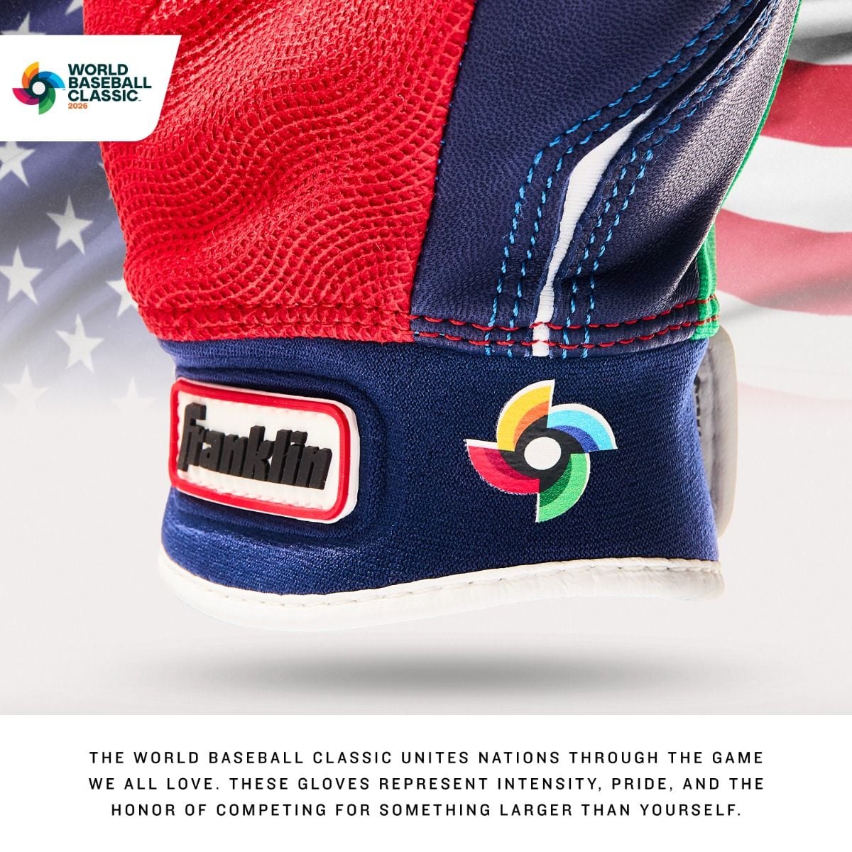 Franklin Adult CFX® Pro World Baseball Classic Batting Glove: USA