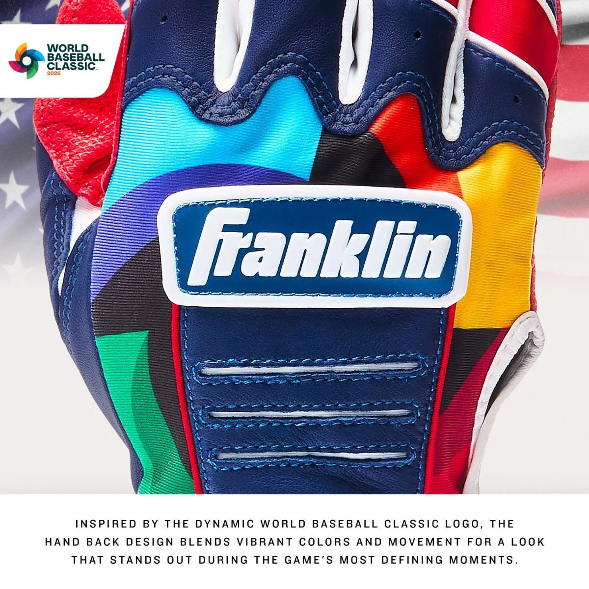 Franklin Adult CFX® Pro World Baseball Classic Batting Glove: USA