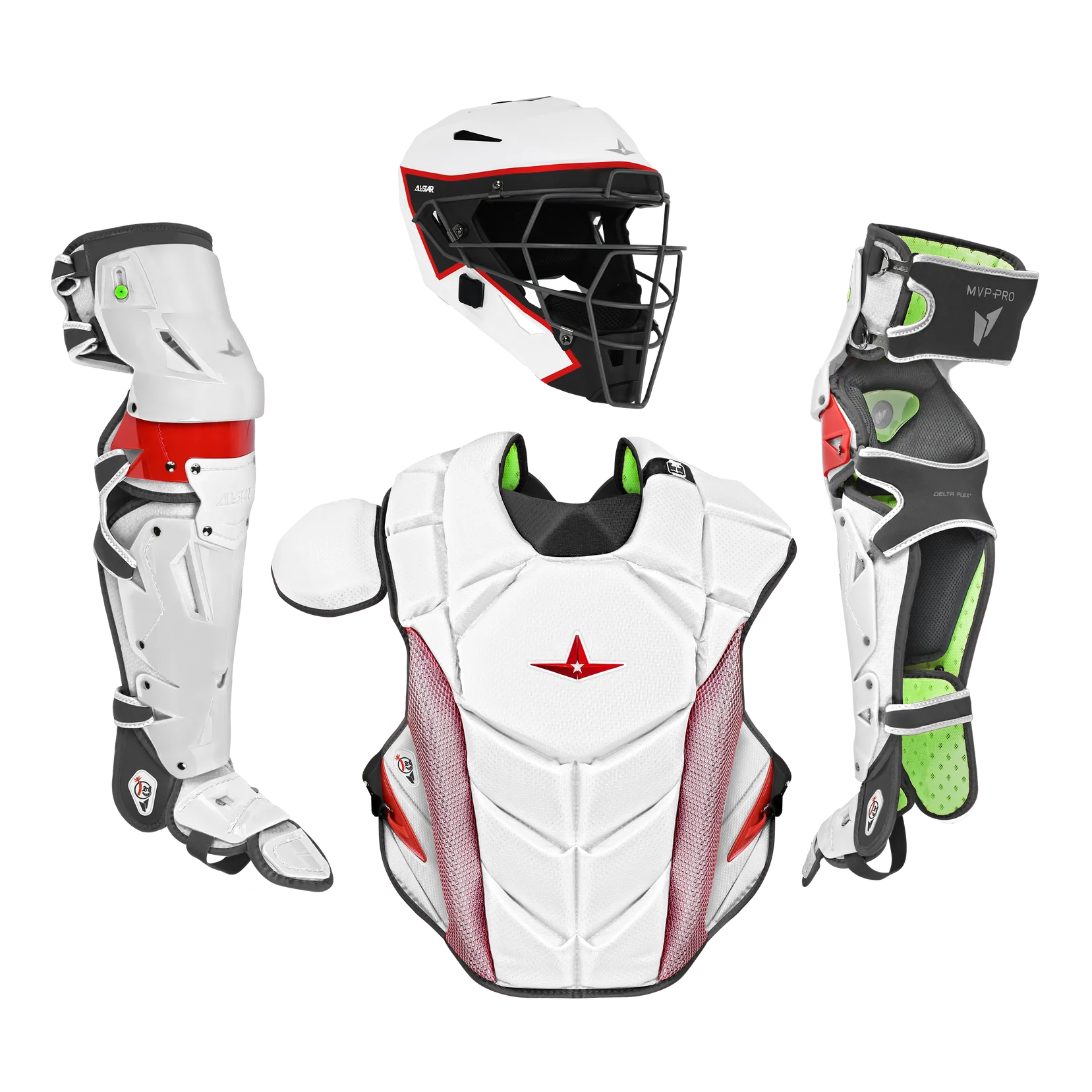 All Star MVP-PRO Short Fuse Series™ Large Catching Kits: CKCC-5-LGE-WH_BK_SC