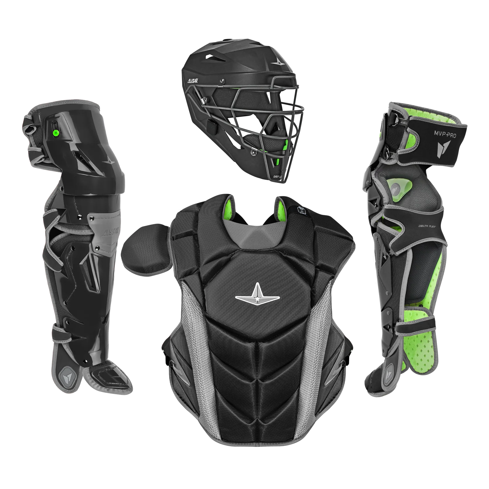 All Star MVP-PRO Series Intermediate Catching Kit: CKCC-5-LT-MED-BK_GPH