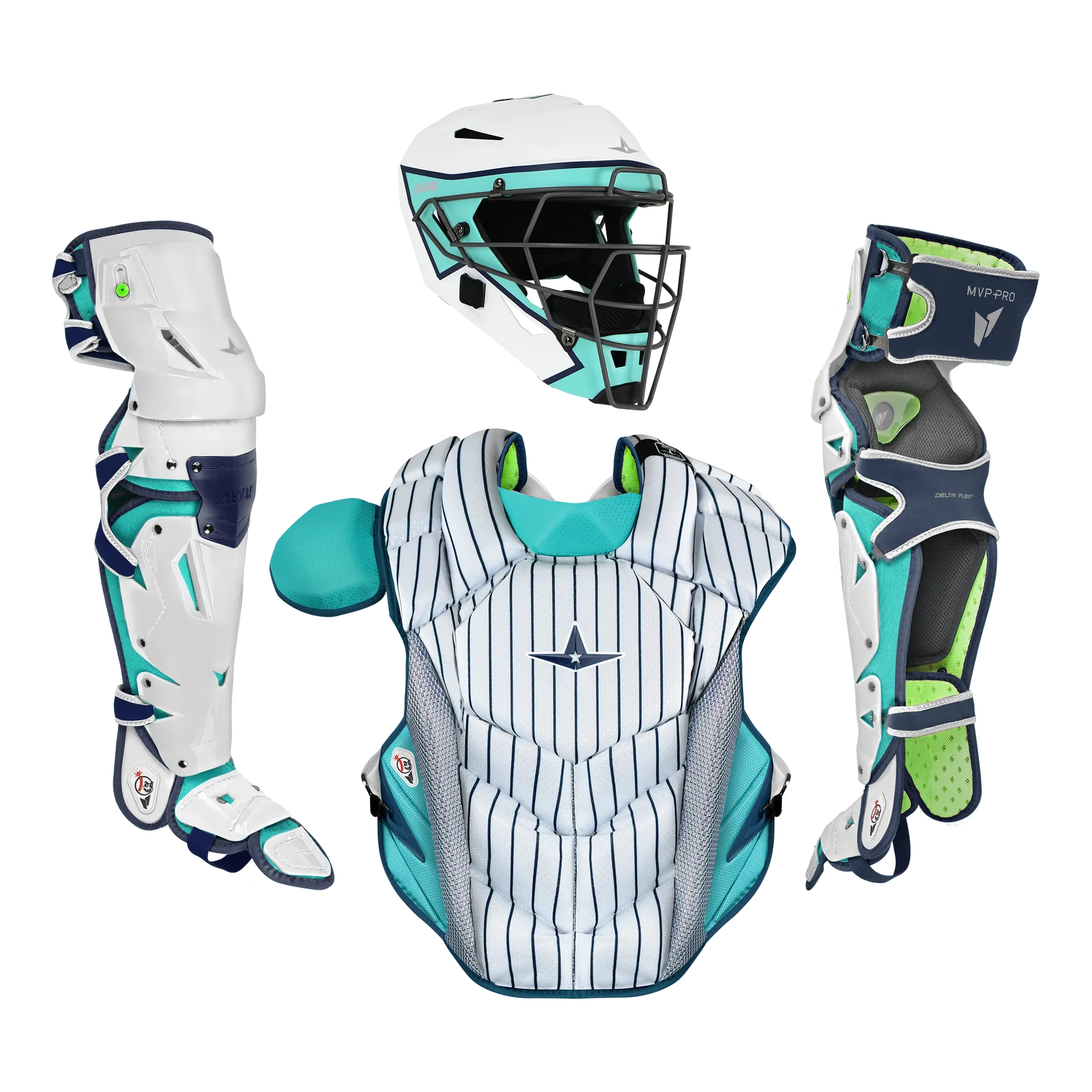 All Star MVP-PRO Short Fuse Series™ Small Catching Kits: CKCC-5-LT-SML-WH_MT_NA