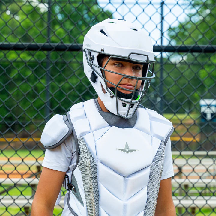 All Star MVP-PRO™ LT CATCHER'S HELMET: WHITE