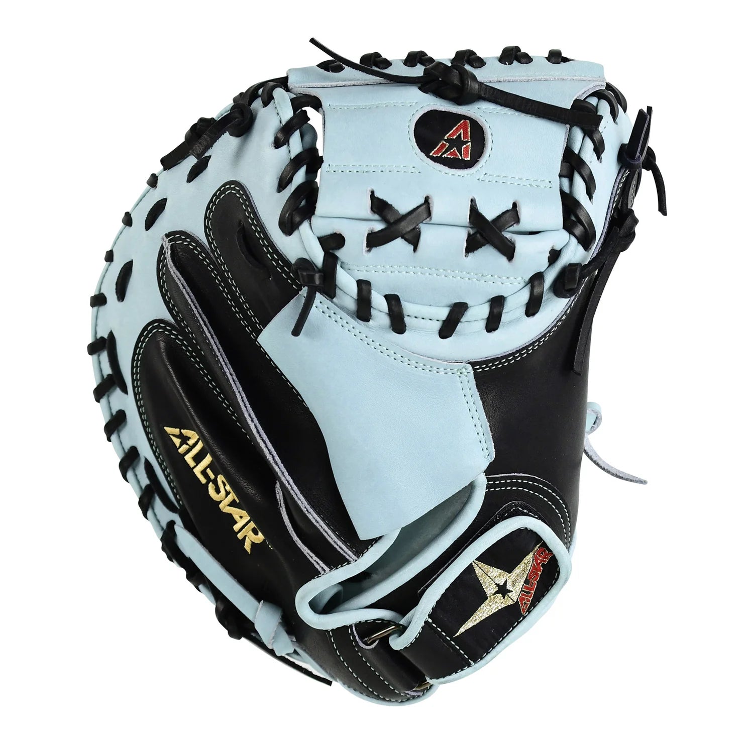 ALL-STAR LIMITED 34" CM3000 PRO-ELITE® CATCHER'S MITT: BLACK/SKY BLUE