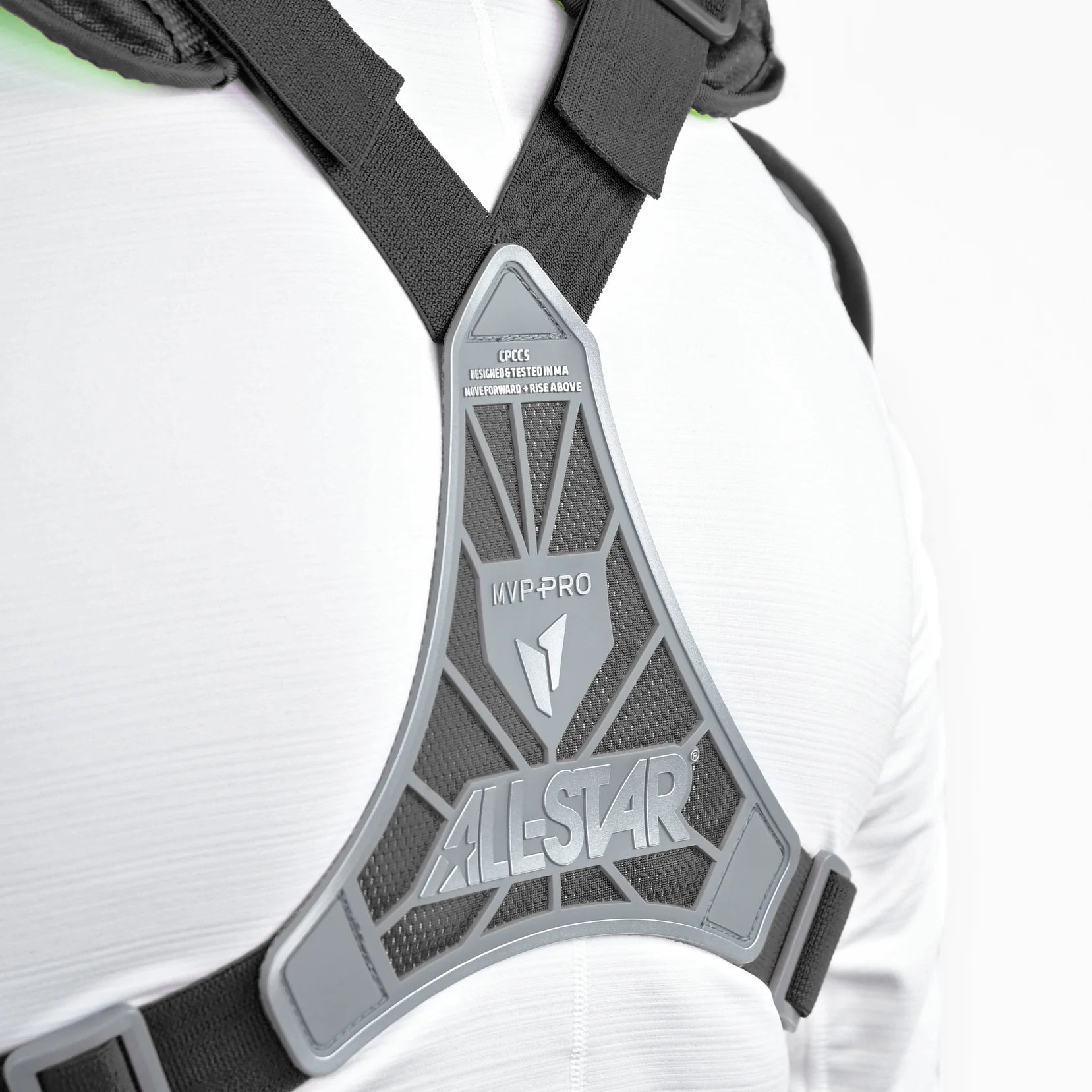 All Star MVP-PRO SERIES™ ADULT CHEST PROTECTOR: BLACK/BLACK