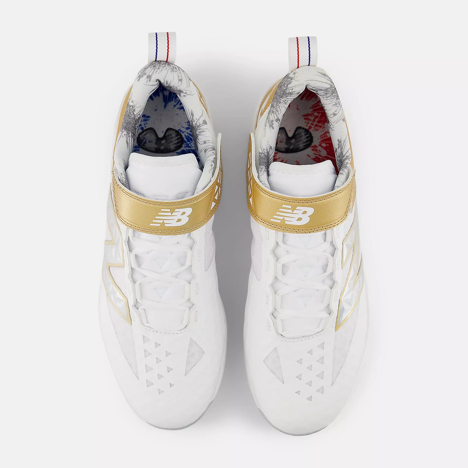 New Balance White and Gold FuelCell 4040 v8: L4040HC8
