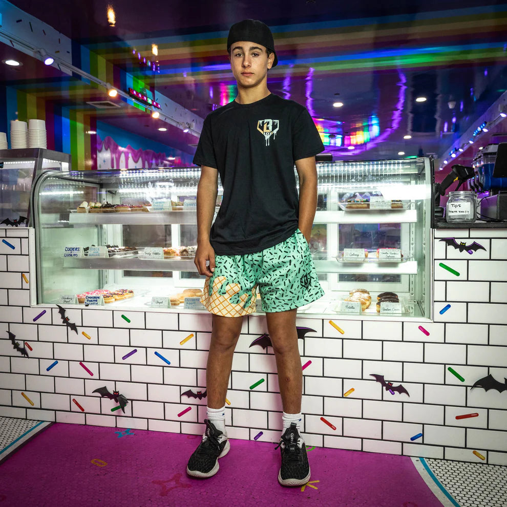 Baseball Lifestyle 101 Ice Cream Adult Shorts: Mint