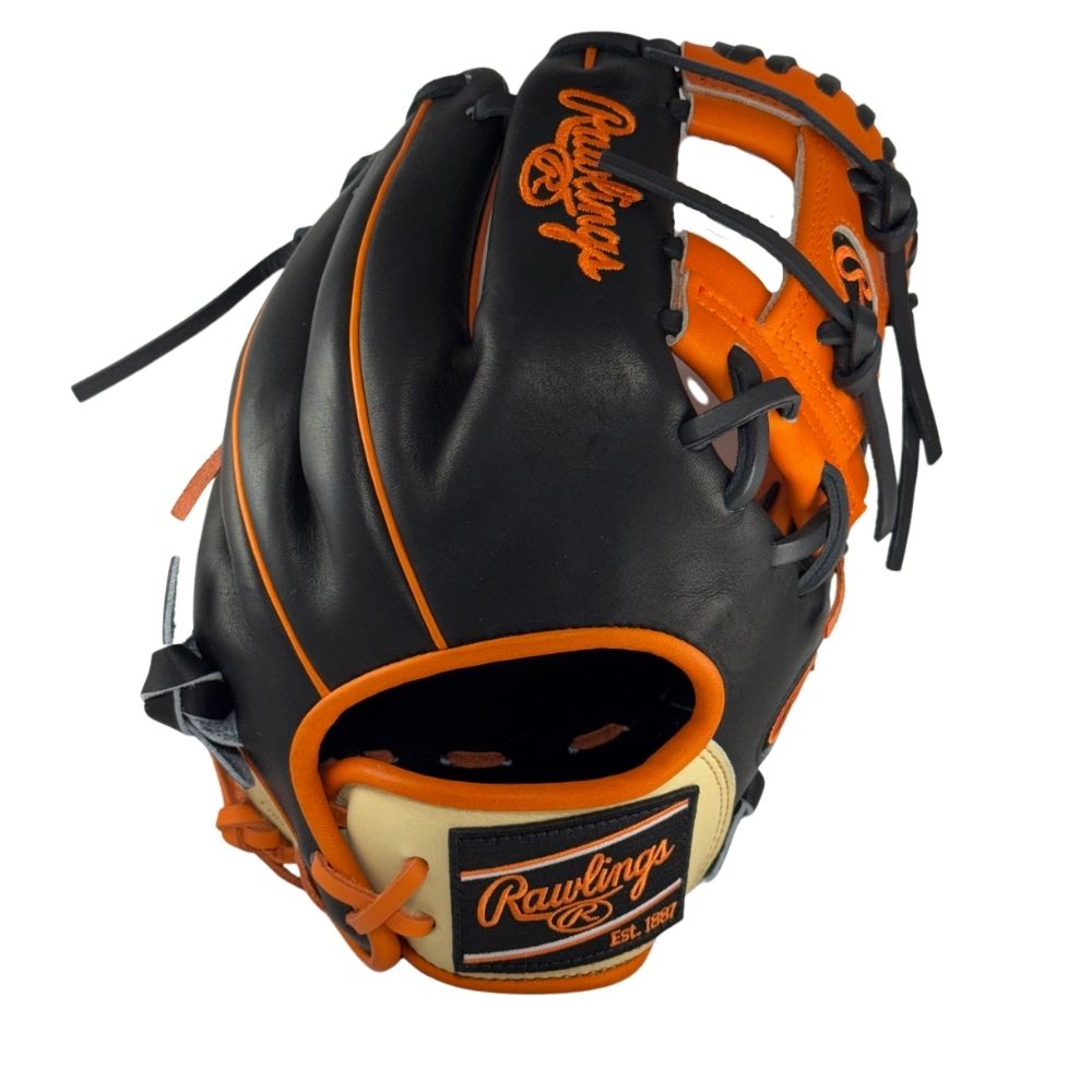 Rawlings Custom PRO204U-2 11.5" Infielders Glove - Black/Orange