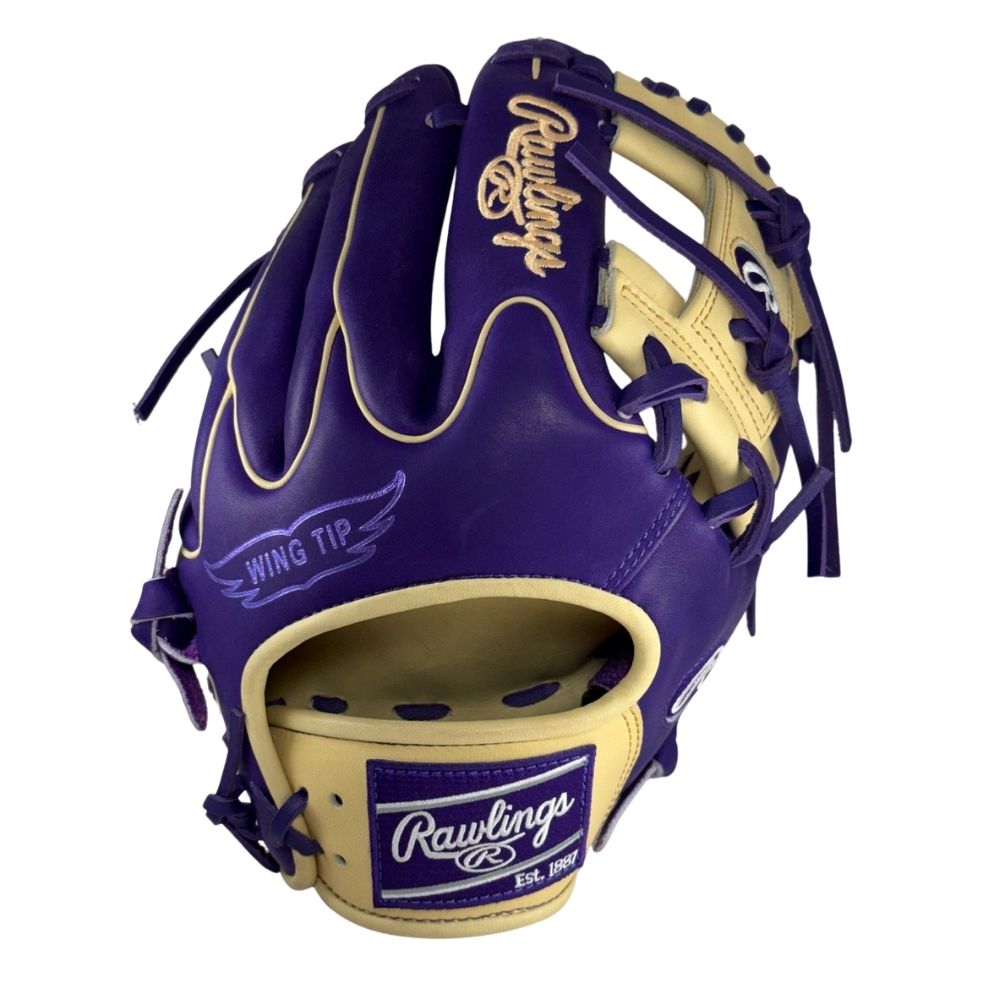 Rawlings Custom Heart of the Hide 11.5" Purple and Camel Infielders Glove: PRO204W-2