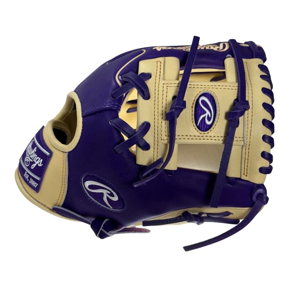Rawlings Custom Heart of the Hide 11.5" Purple and Camel Infielders Glove: PRO204W-2