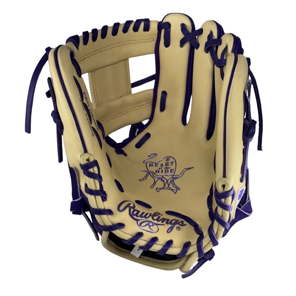 Rawlings Custom Heart of the Hide 11.5" Purple and Camel Infielders Glove: PRO204W-2