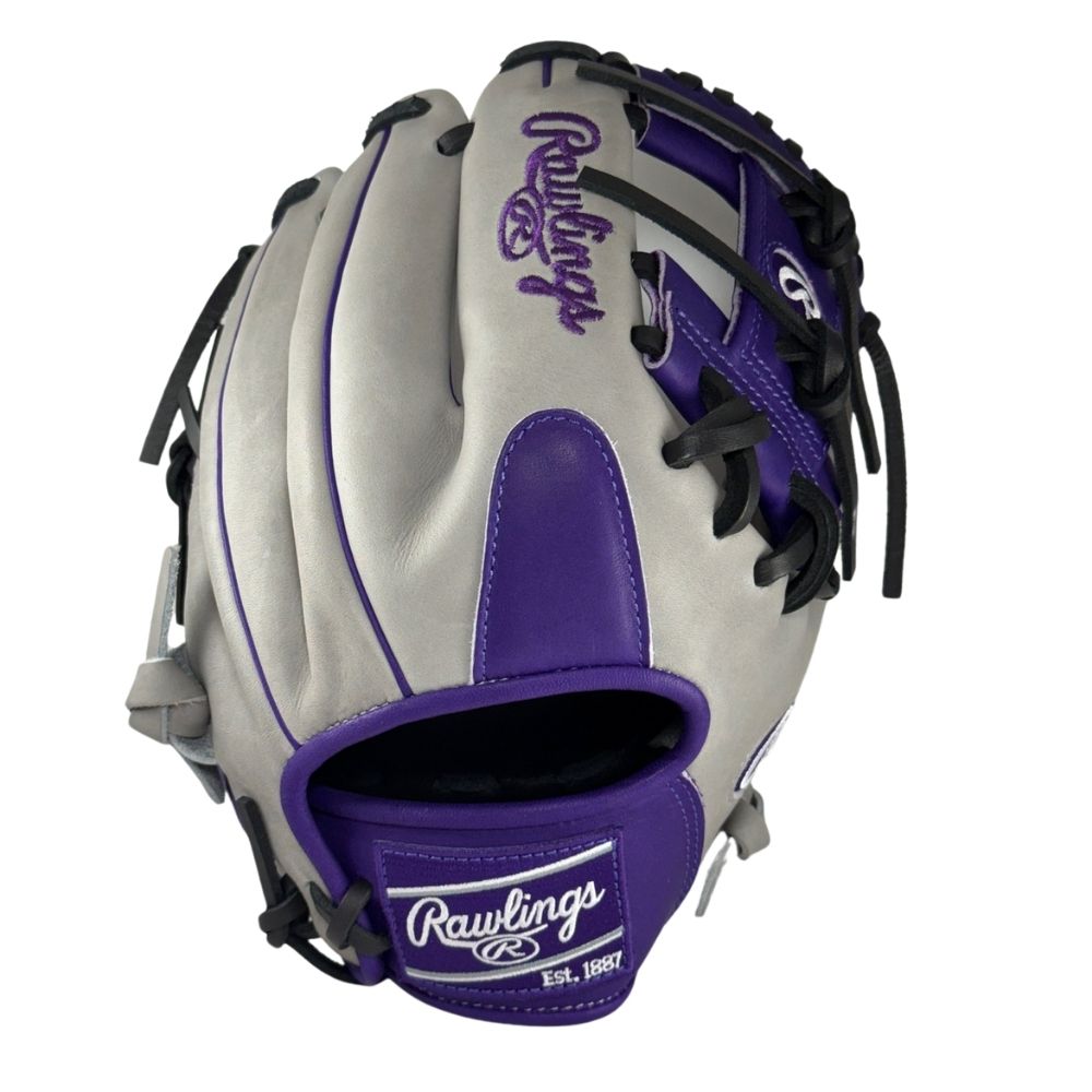 Rawlings Custom Heart of the Hide Gray and Purple PROCS5-2 11.5" Baseball Glove