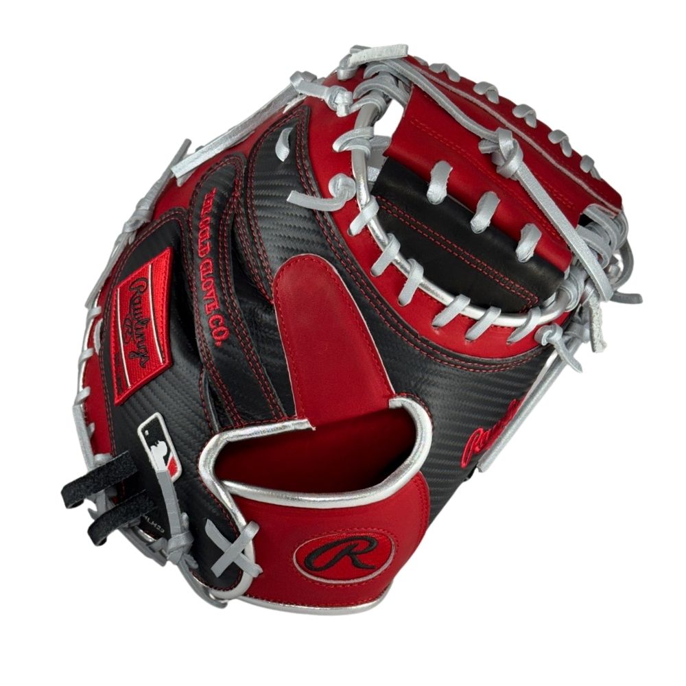 Rawlings Custom 33" Heart of the Hide Black/Red Catchers Mitt: PROCM33DM-23