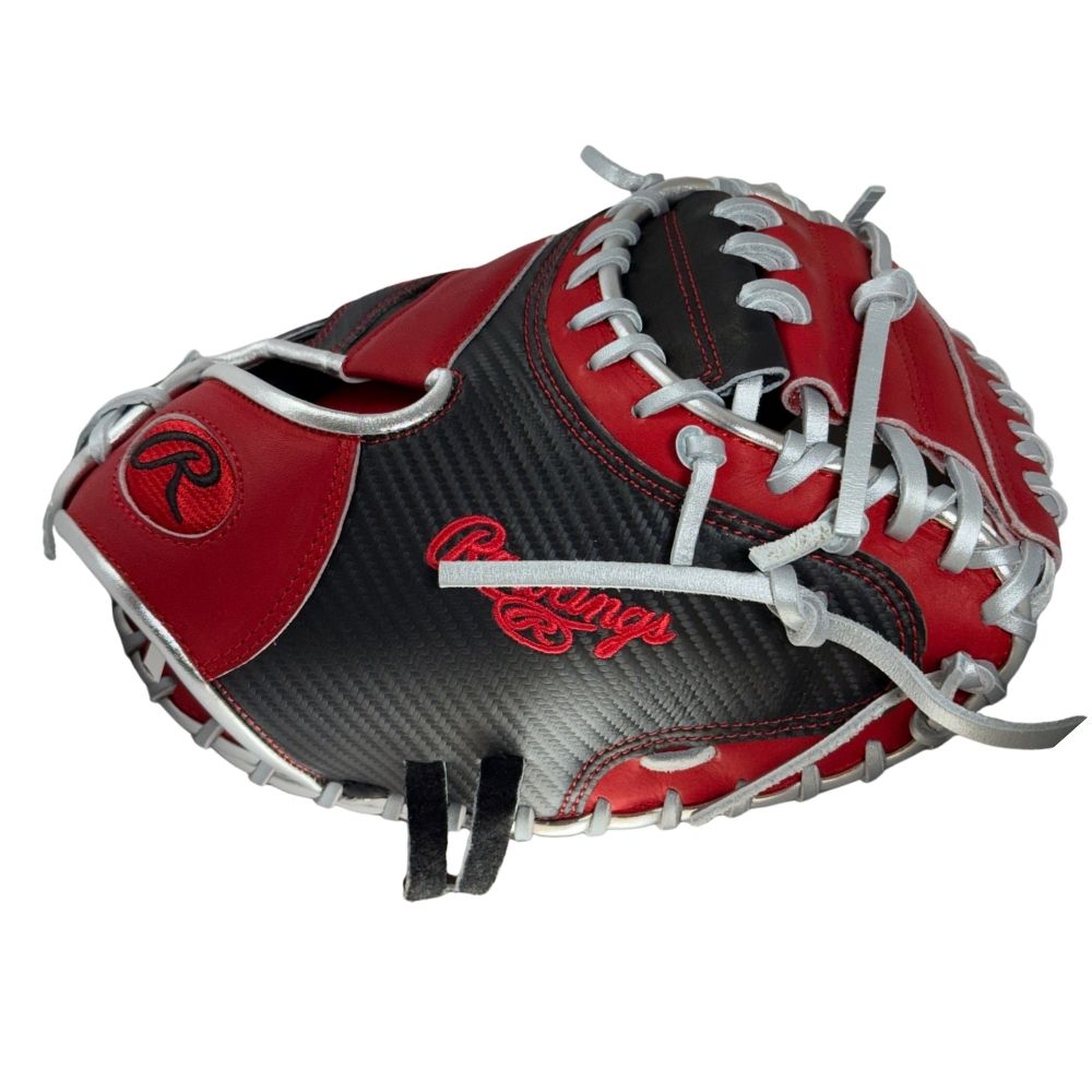 Rawlings Custom 33" Heart of the Hide Black/Red Catchers Mitt: PROCM33DM-23