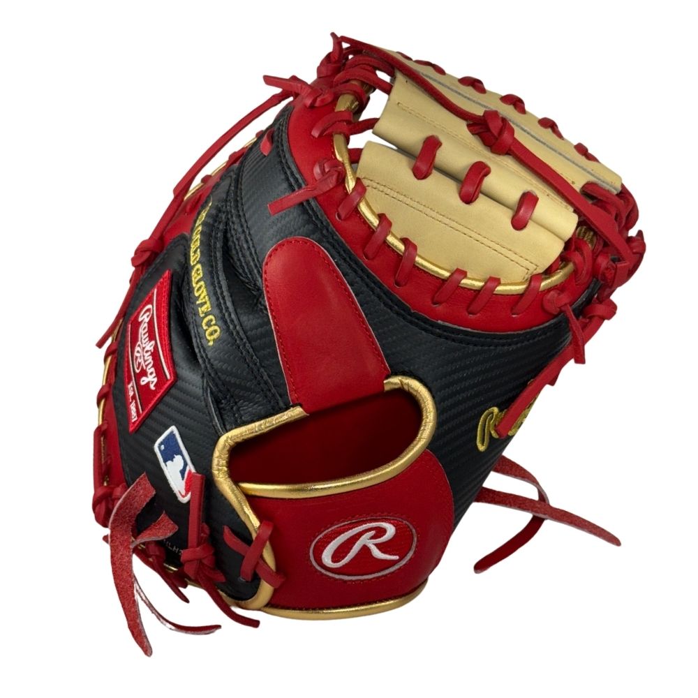 Rawlings Custom 33" Heart of the Hide Black/Red/Camel Catchers Mitt: PROCM33DM-23