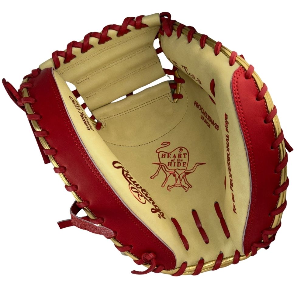 Rawlings Custom 33" Heart of the Hide Black/Red/Camel Catchers Mitt: PROCM33DM-23