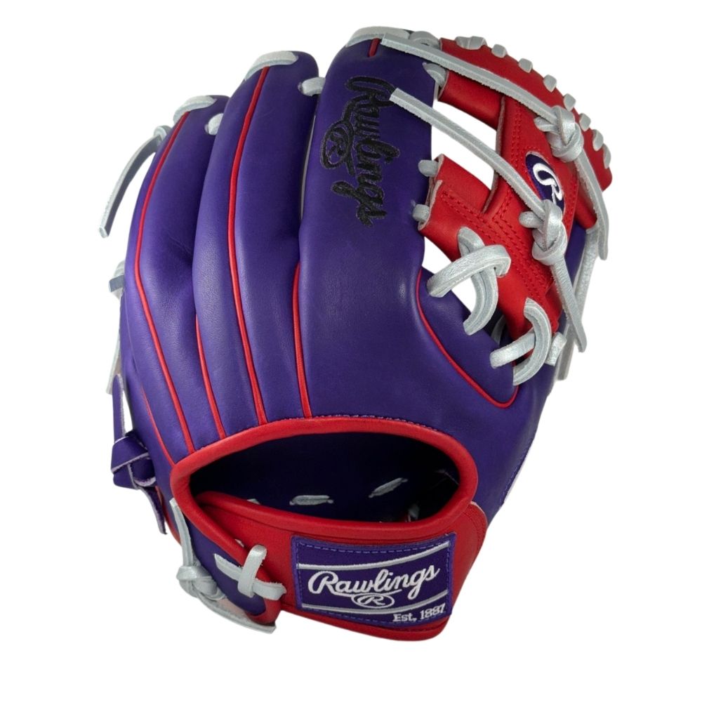 Rawlings Custom Heart of the Hide Purple and Red PRO2172-2 11.5" Baseball Glove