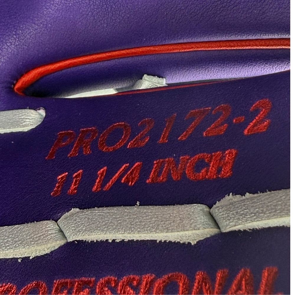 Rawlings Custom Heart of the Hide Purple and Red PRO2172-2 11.5" Baseball Glove