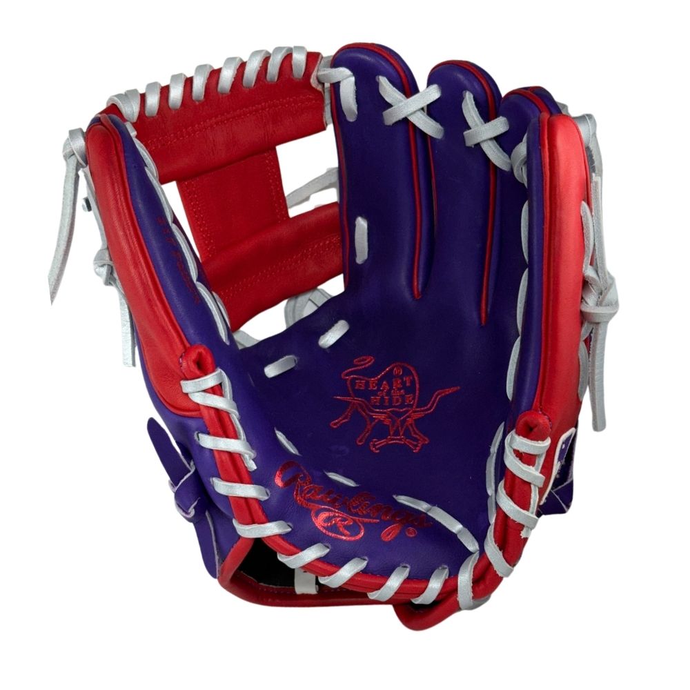 Rawlings Custom Heart of the Hide Purple and Red PRO2172-2 11.5" Baseball Glove