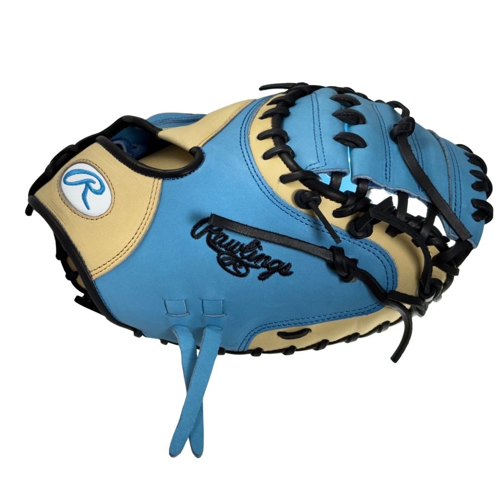 Rawlings Custom 34" Heart of the Hide Columbia Blue and Camel Catchers Mitt: PROCM43-23