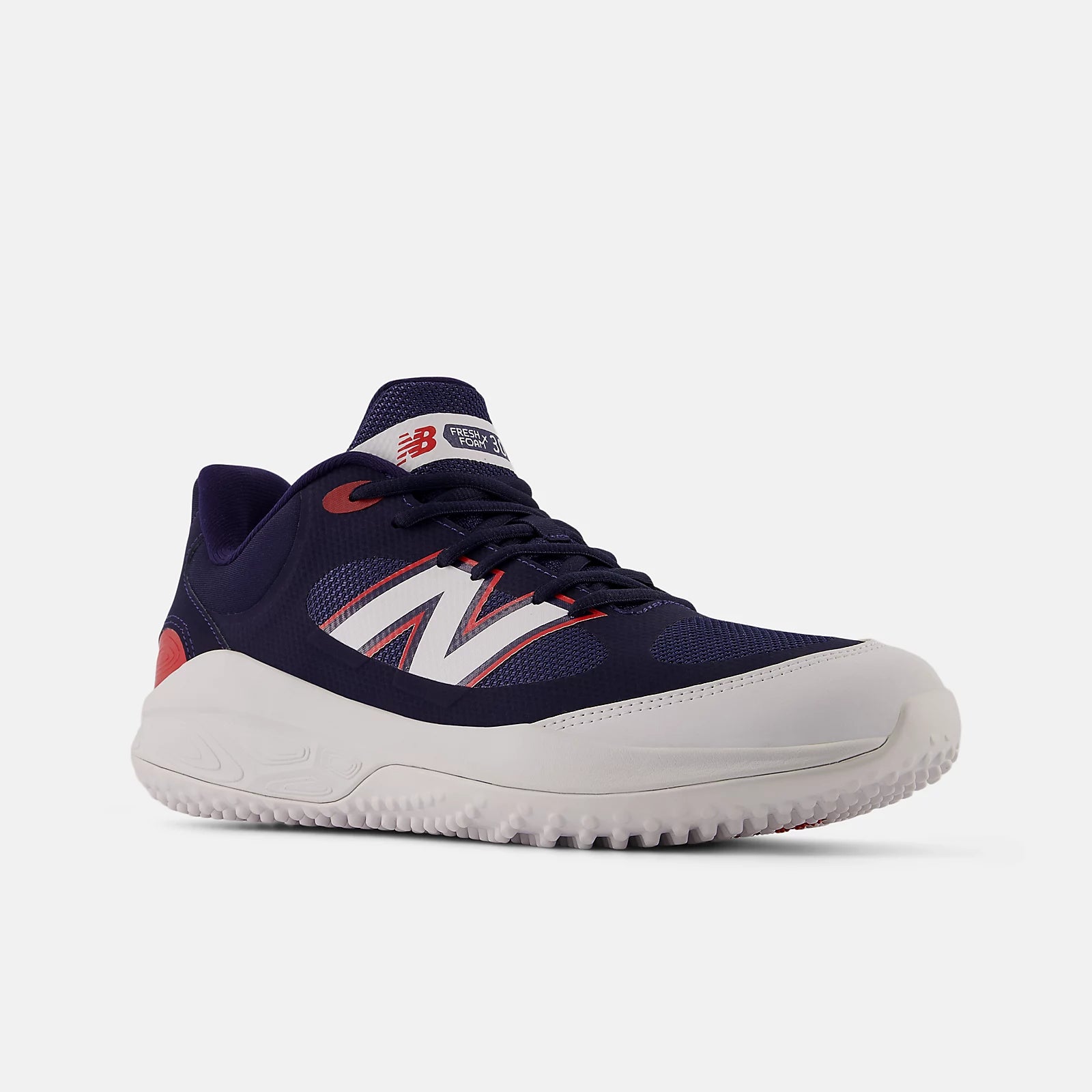 New Balance Navy and Red Fresh Foam 3000v7 Turf-Trainer: T3000RB