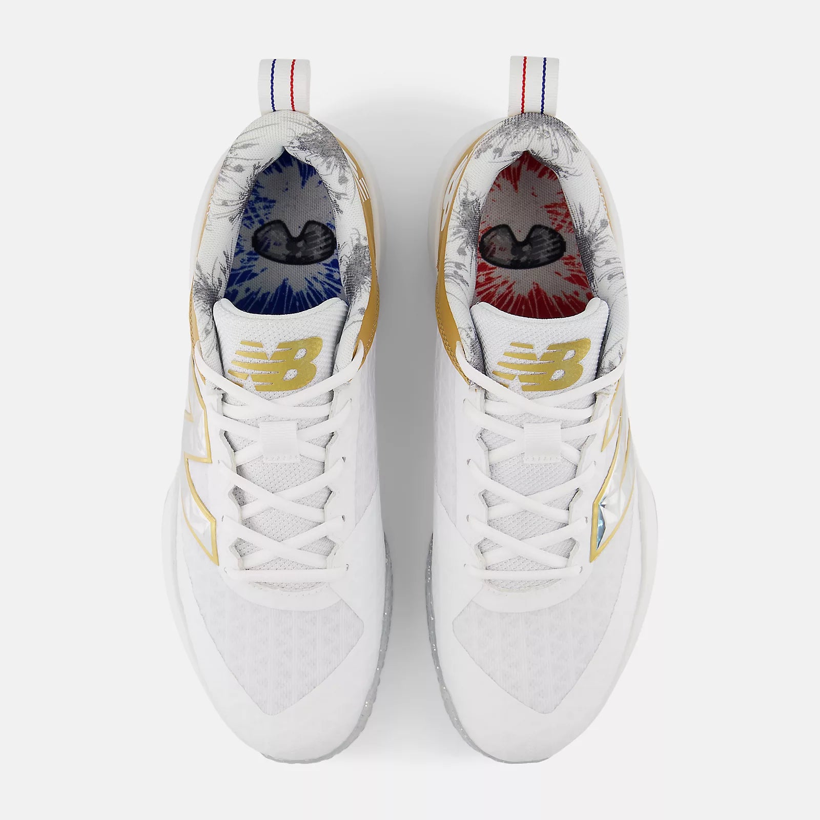 New Balance White and Gold 4040 v8 Turf-Trainer Ring Season: T4040PP8