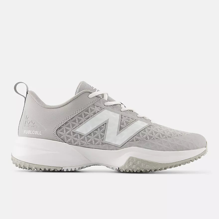 New Balance FuelCell 4040 v8 Gray and White Turf-Trainer: T4040TG8