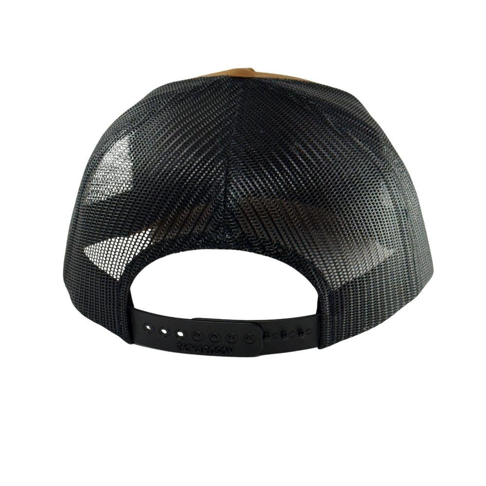 Richardson 112FPR Hit After Hit Upside Down 5 Panel Rope Cap: Caramel/Black
