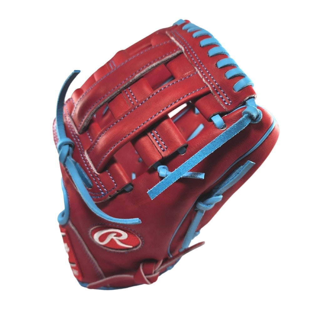 Rawlings Custom PRO206-6 -12" Infielders Glove - Red/Columbia Blue