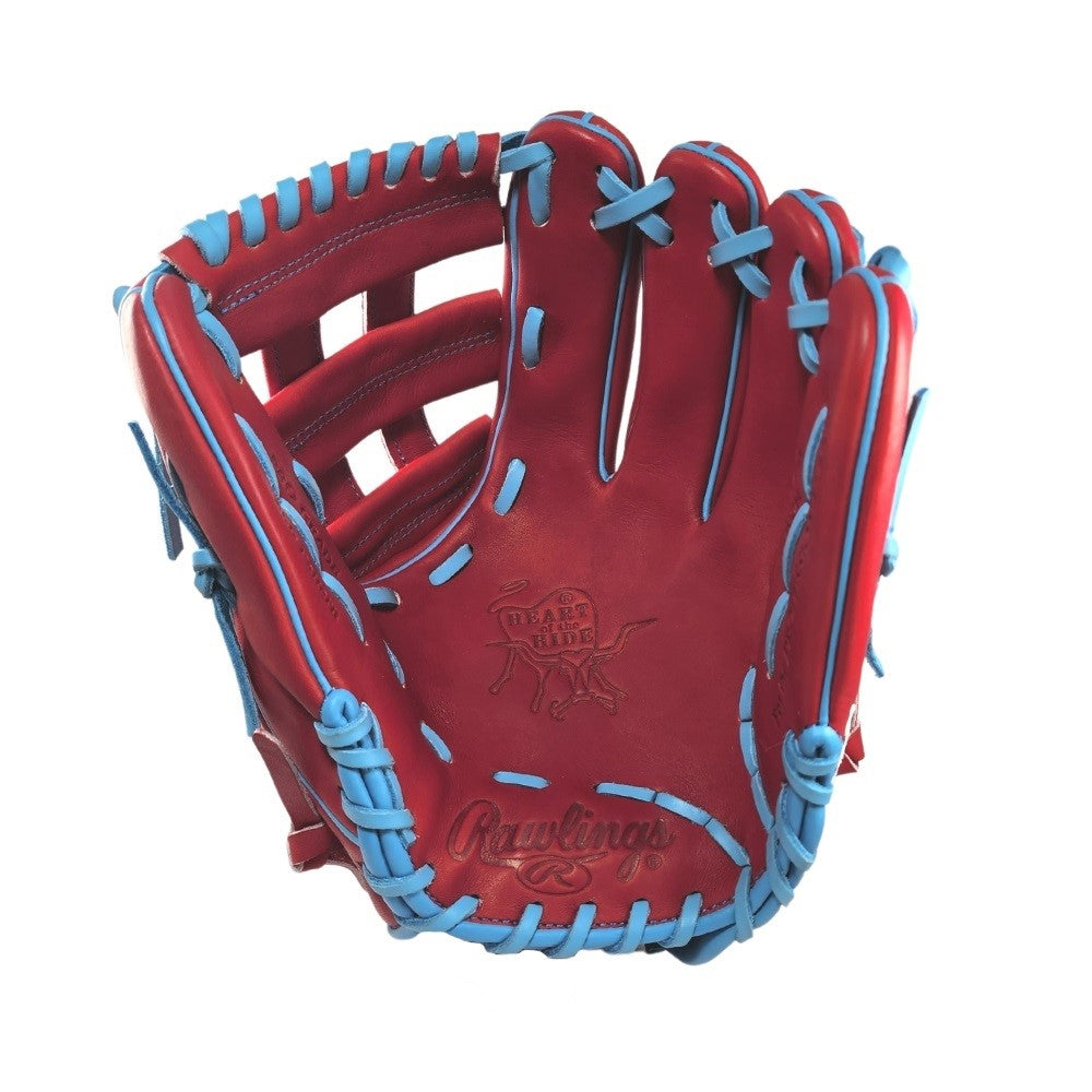 Rawlings Custom PRO206-6 -12" Infielders Glove - Red/Columbia Blue