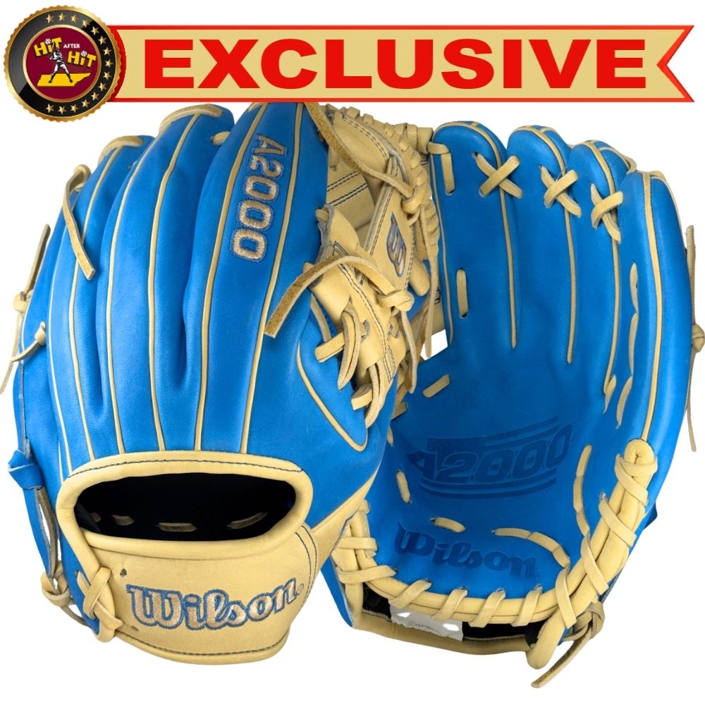 Wilson Custom A2000 1786 Autism Blue and Blonde 11.5" Infield Glove