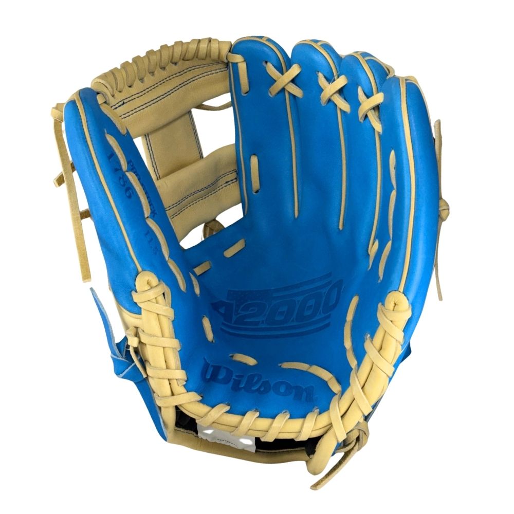 Wilson Custom A2000 1786 Autism Blue and Blonde 11.5" Infield Glove